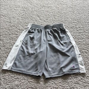Champion Gray Men's Athletic Shorts with White Side Panels